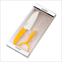 FK-140 CP10NYL Santoku Knife & Peeler Set (Yellow)