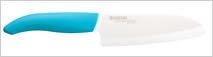 FK-140 WH-BU Santoku Knife (5.5" Blade) (Blue)