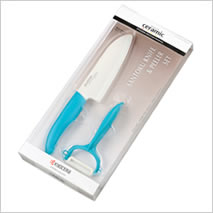 FK-140CP10NBU Santoku Knife & Peeler Set (Blue)