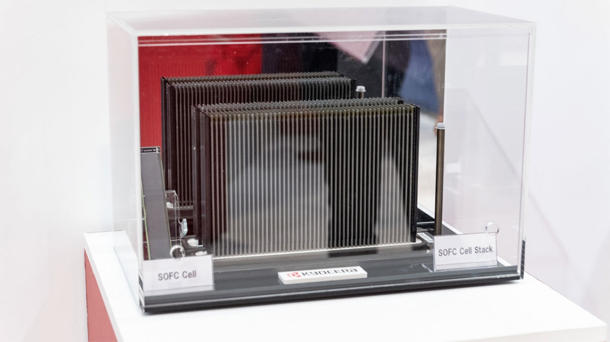 The Solid-Oxide Fuel Cell system provides electricity efficiently and reliably