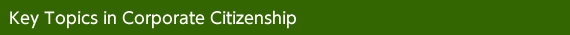 Key Topics in Corporate Citizenship