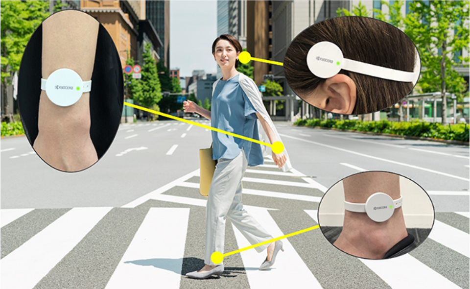 User wear three sensors on the head, wrist, and ankle