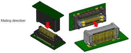 Image: Right-angle type's mated state and floating structure