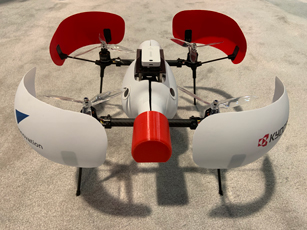 Sample drones equipped with moving communication relay stations