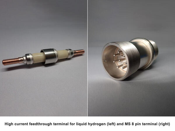 Engineering Breakthrough in High Current Feedthrough and MS 8 Pin Hermetic Connectors for Liquid Hydrogen