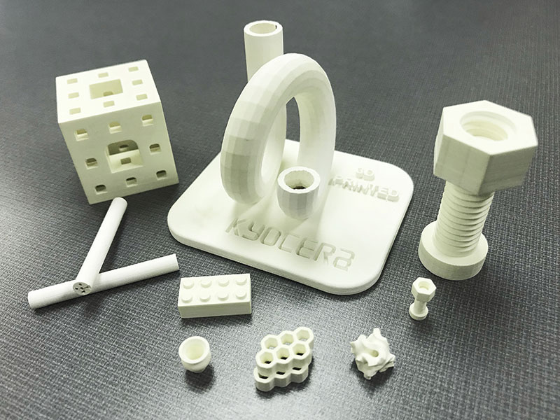 Sample Image Alt Text: Ceramic Additive Manufacturing Zirconia and Alumina Samples 3D Printing Ceramics