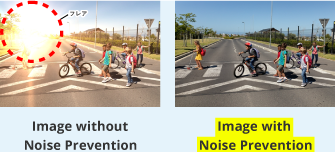 Image without Noise Prevention  Image with Noise Prevention