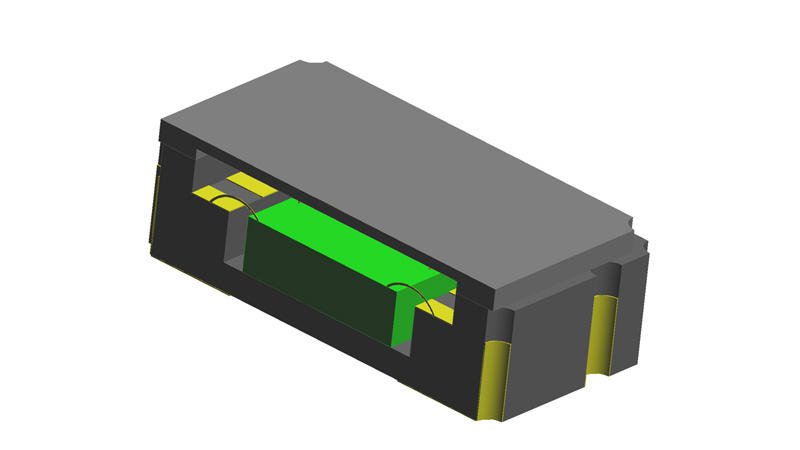 Concept of Ceramic Packages for BAW Devices (Cross-Sectional View)