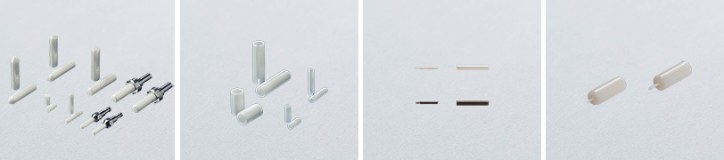 Kyocera's ceramic-based optical connector components offer high dimensional accuracy. Our lineup includes custom designs as well as standard products, such as ferrules and sleeves.
