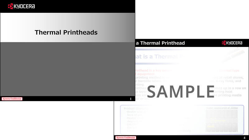 Thermal Printhead Download Documents (Summary Versions)
