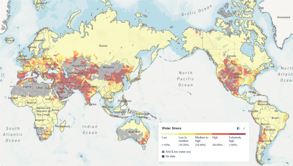 「Aqueduct Water Risk Atlas」,世界資源研究所(WRI)