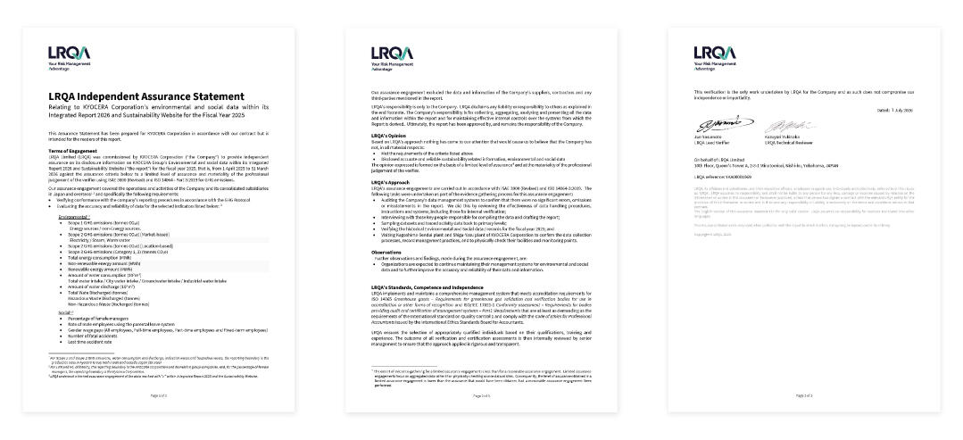 LRQA Independent Assurance Statement