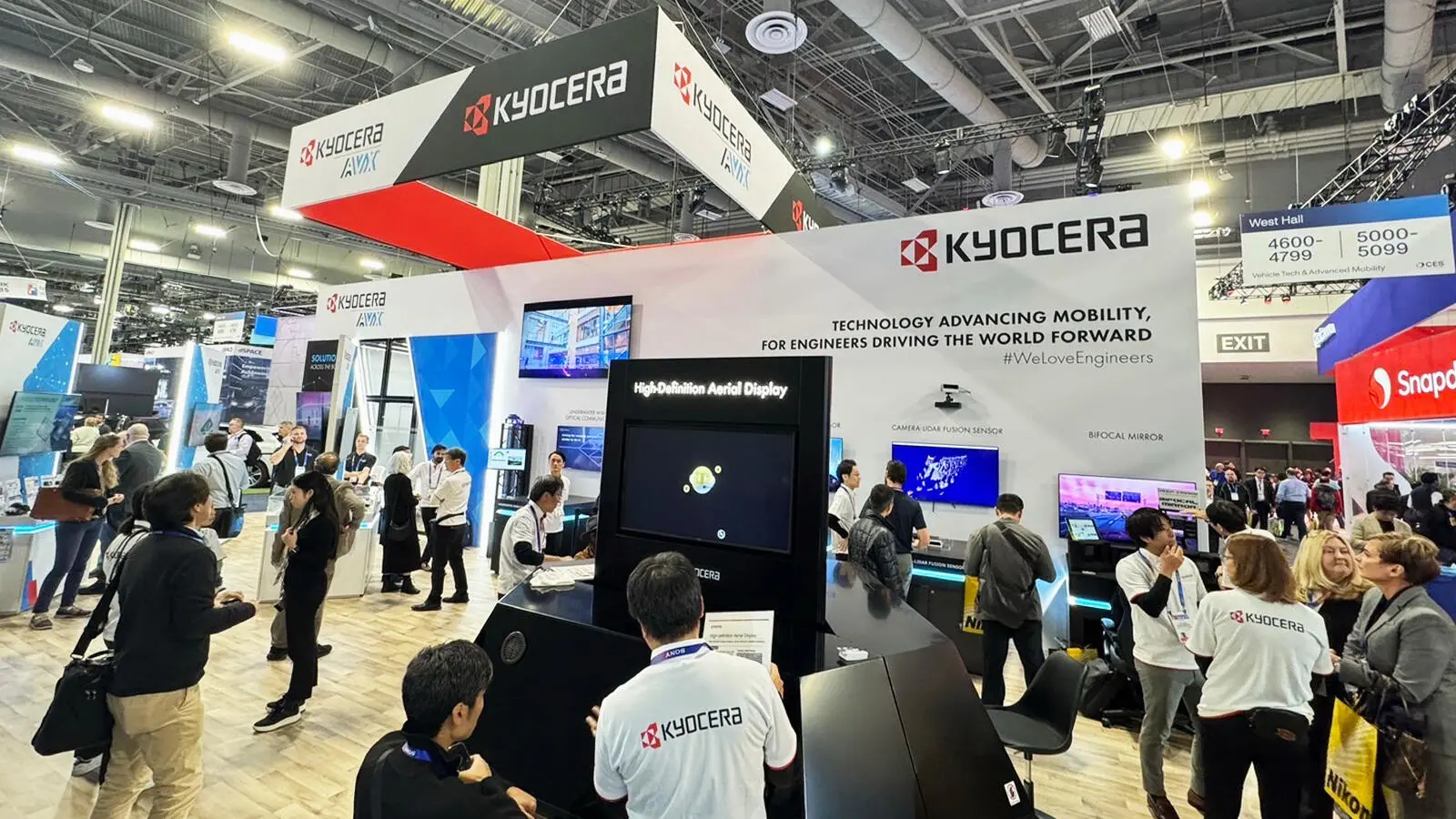 Kyocera’s booth attracted attention from media and engineers around the world.
