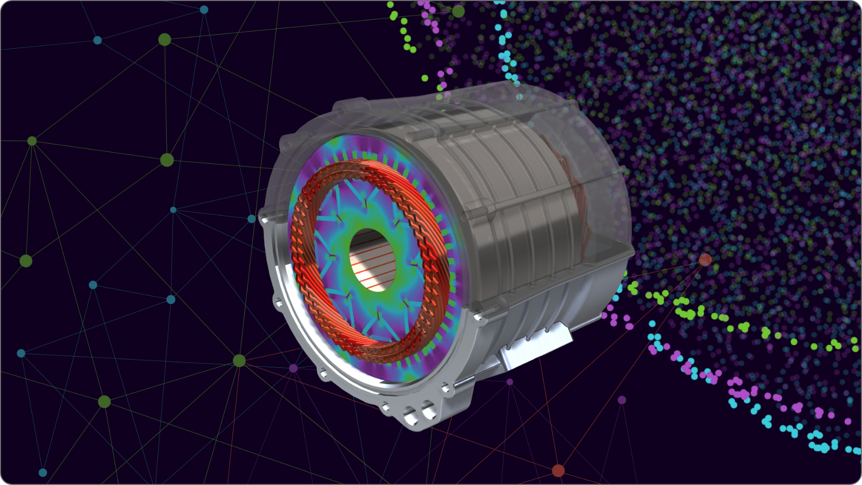 3D model of an EV motor.