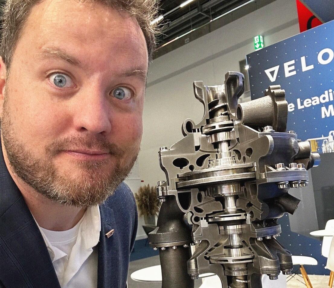 Gene with a turbopump produced using metal 3D printing